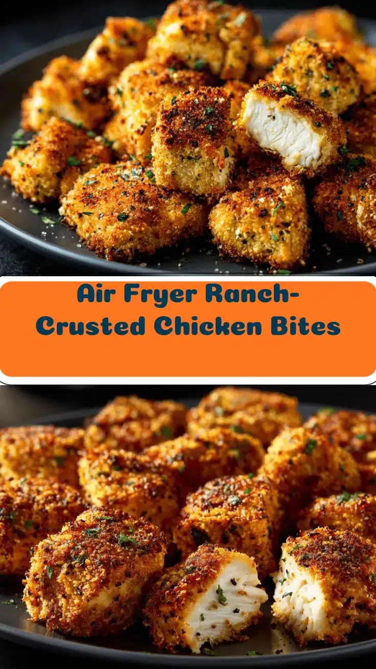 air fryer ranch-crusted chicken bites recipe