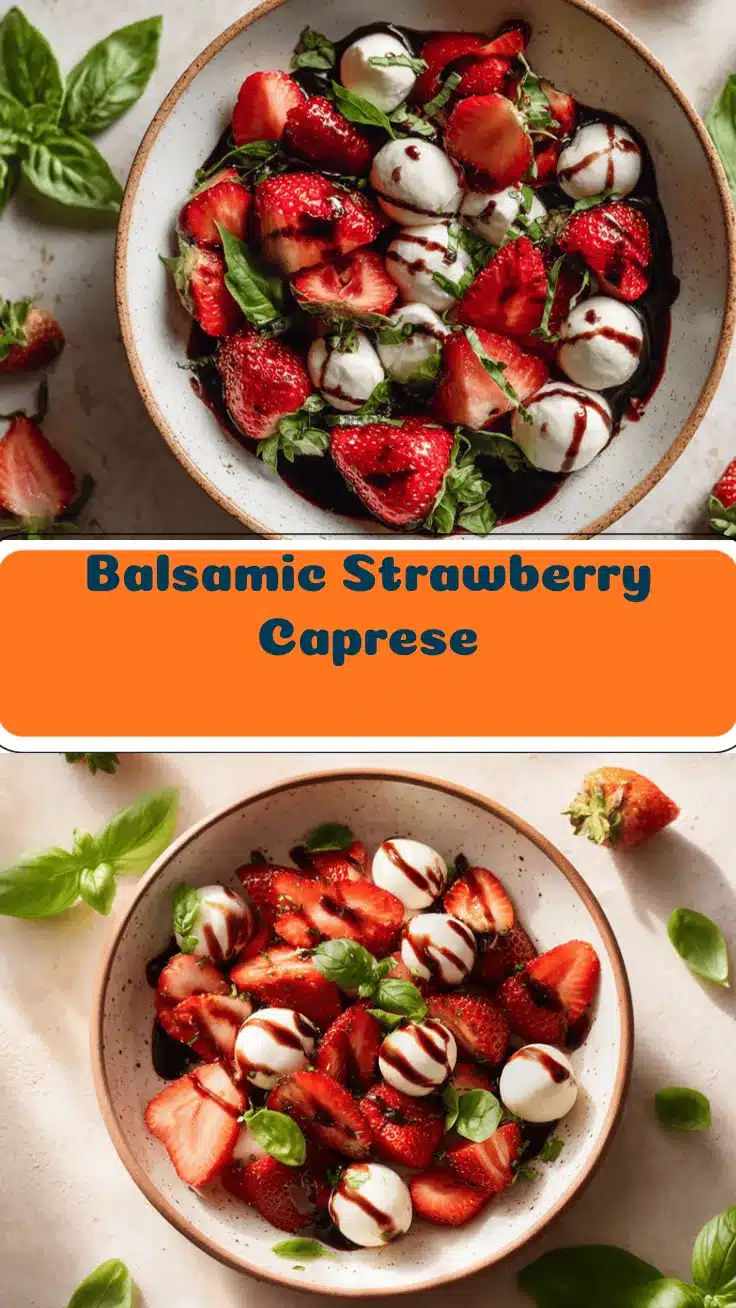 balsamic strawberry Caprese salad recipe