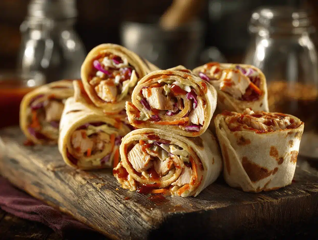 BBQ chicken coleslaw pinwheel sliders preparation steps
