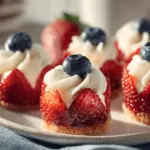 cheesecake stuffed strawberries - featured image