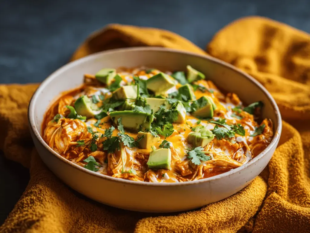 chicken enchilada bowl recipe - featured image