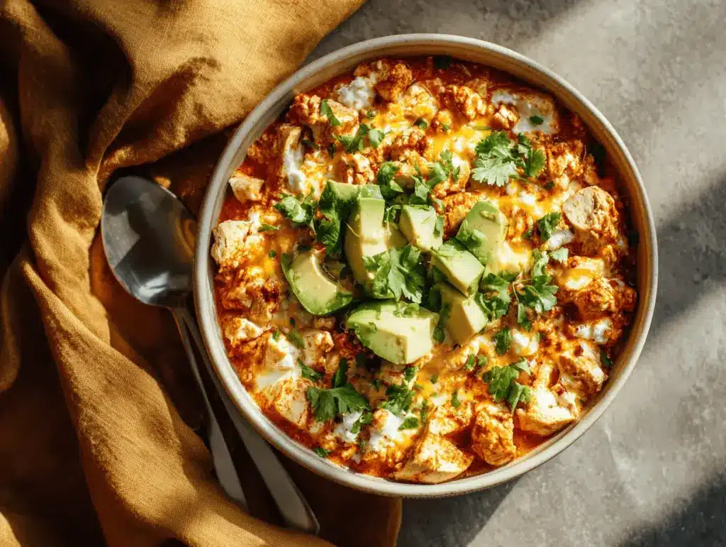 chicken enchilada cottage cheese bowl - featured image