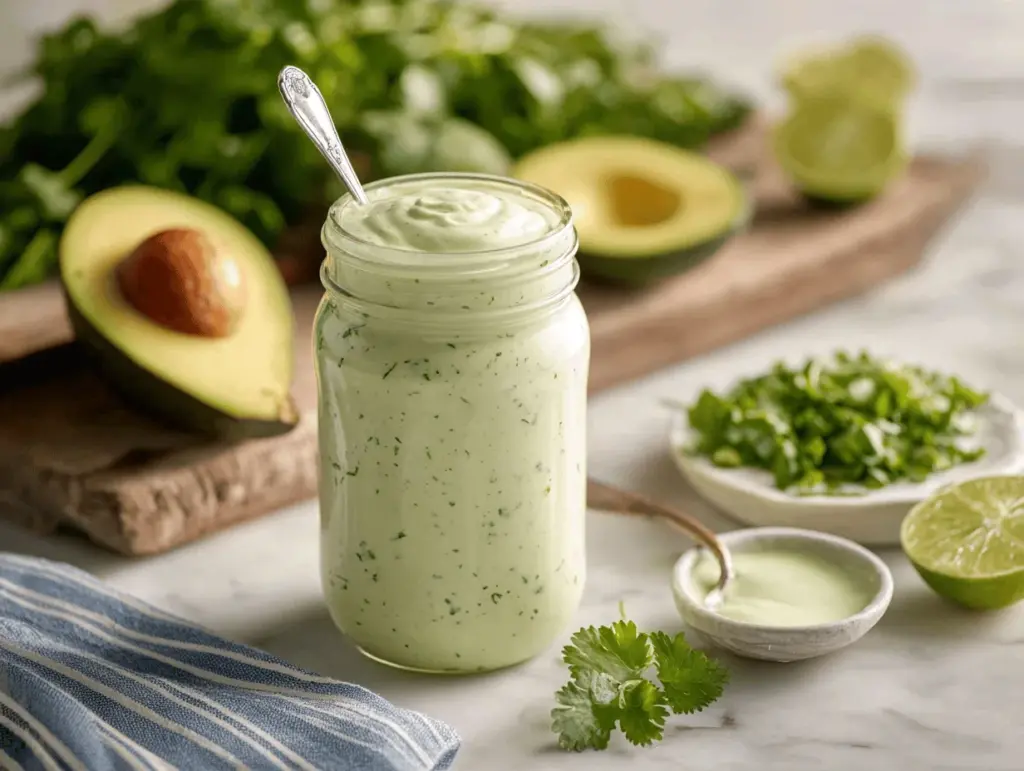 cilantro avocado yogurt dressing - featured image