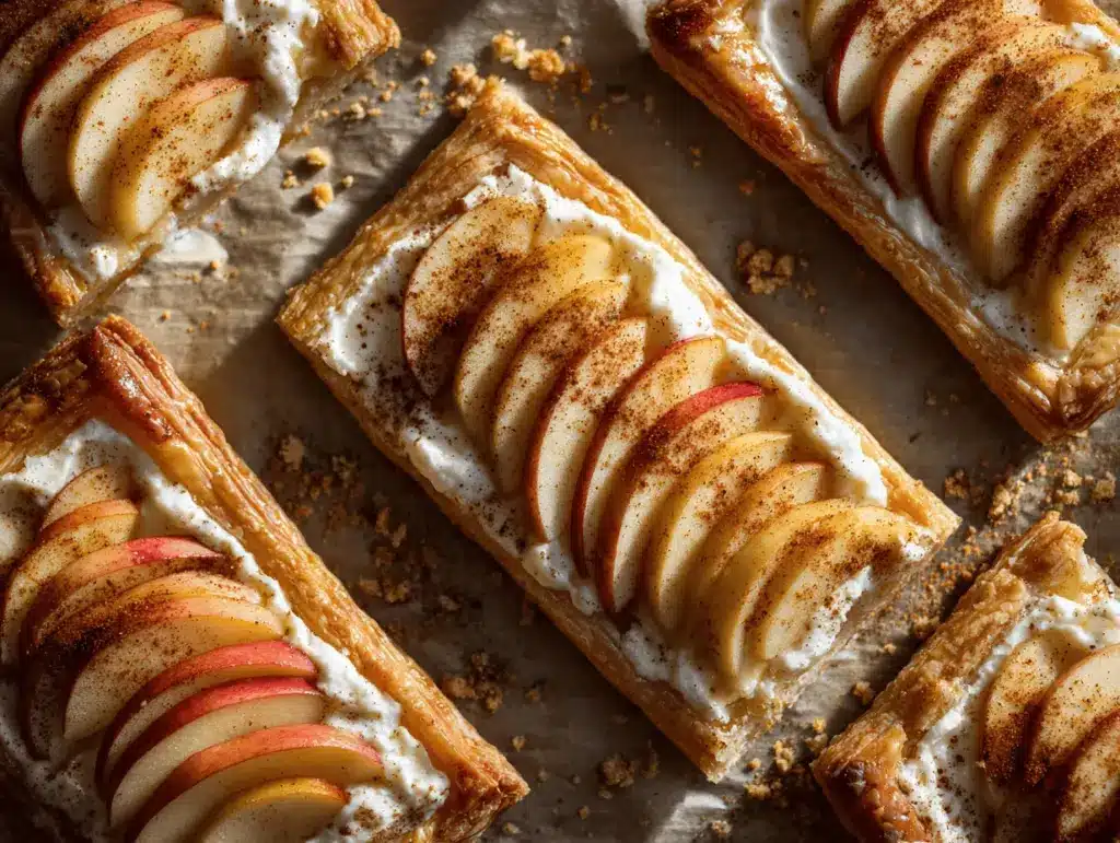 cinnamon apple pie cream cheese tarts - featured image