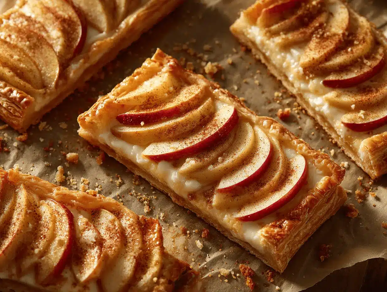 cinnamon apple pie cream cheese tarts preparation steps