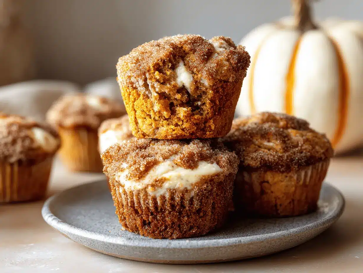 cinnamon sugar crunch pumpkin bread muffins preparation steps