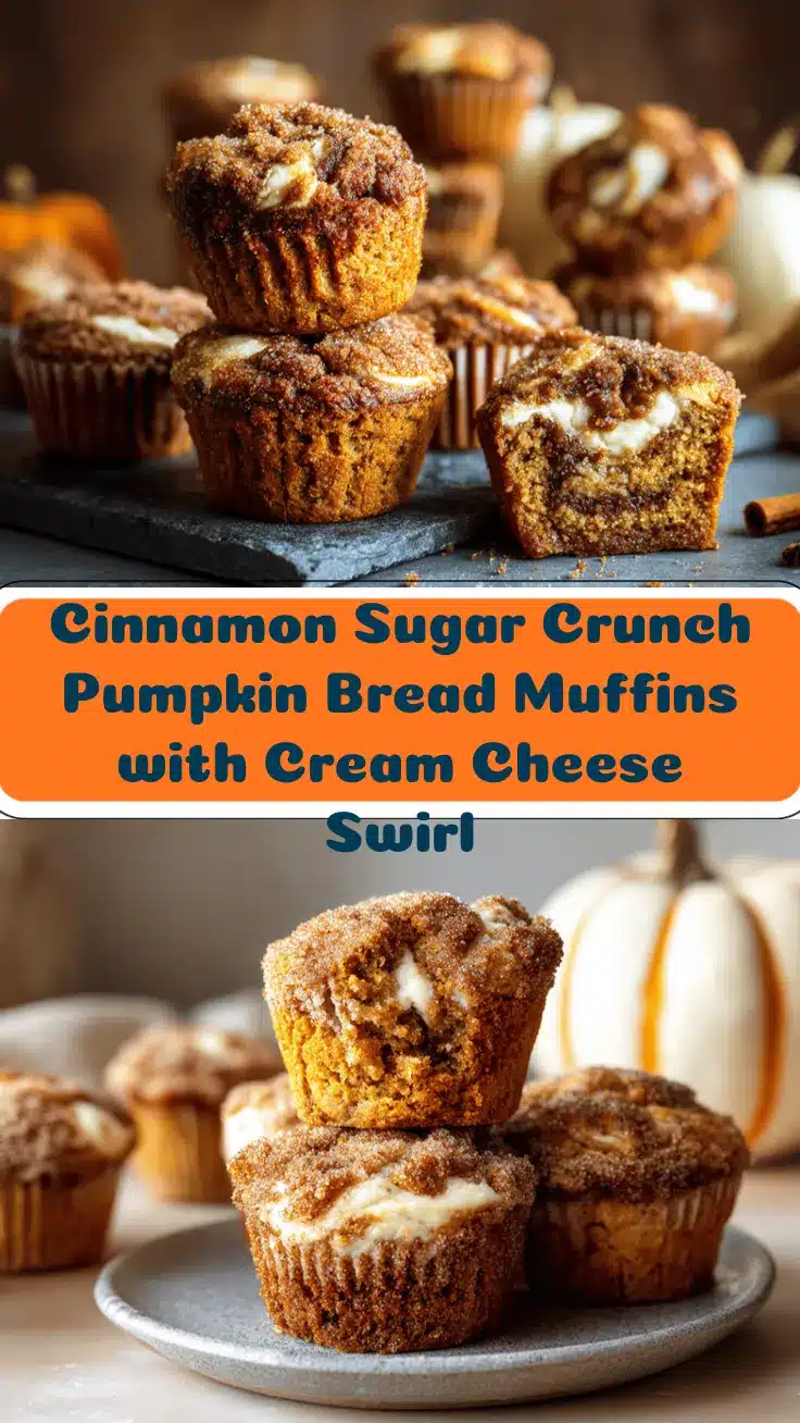 cinnamon sugar crunch pumpkin bread muffins recipe