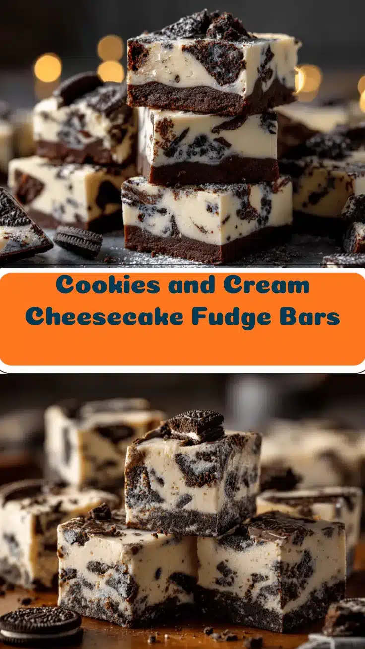 cookies and cream cheesecake fudge bars recipe