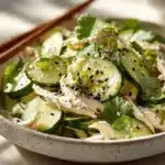 creamy Asian chicken cucumber salad - featured image