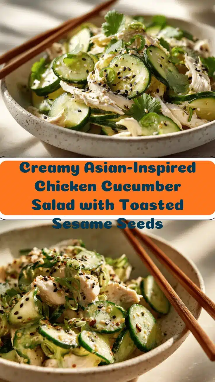 creamy Asian chicken cucumber salad recipe