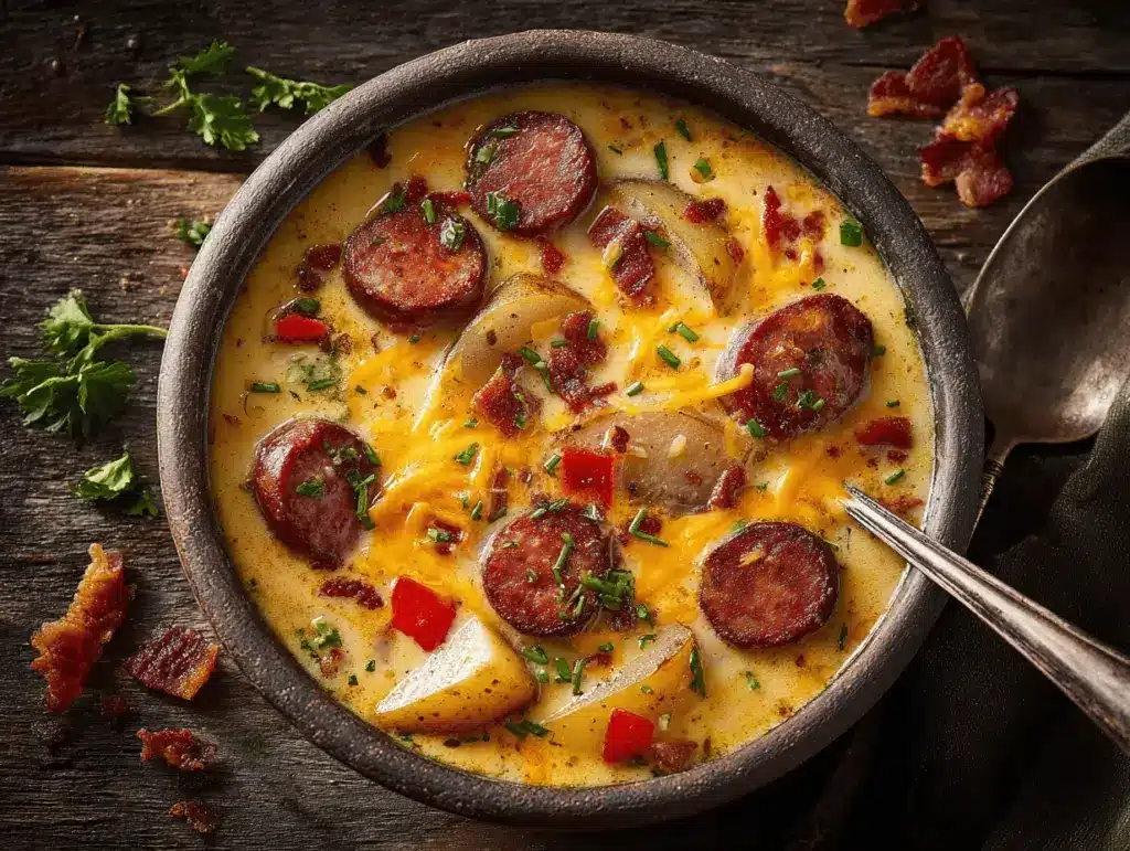 creamy Cajun sausage and potato soup - featured image