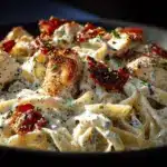 creamy chicken bacon ranch pasta - featured image