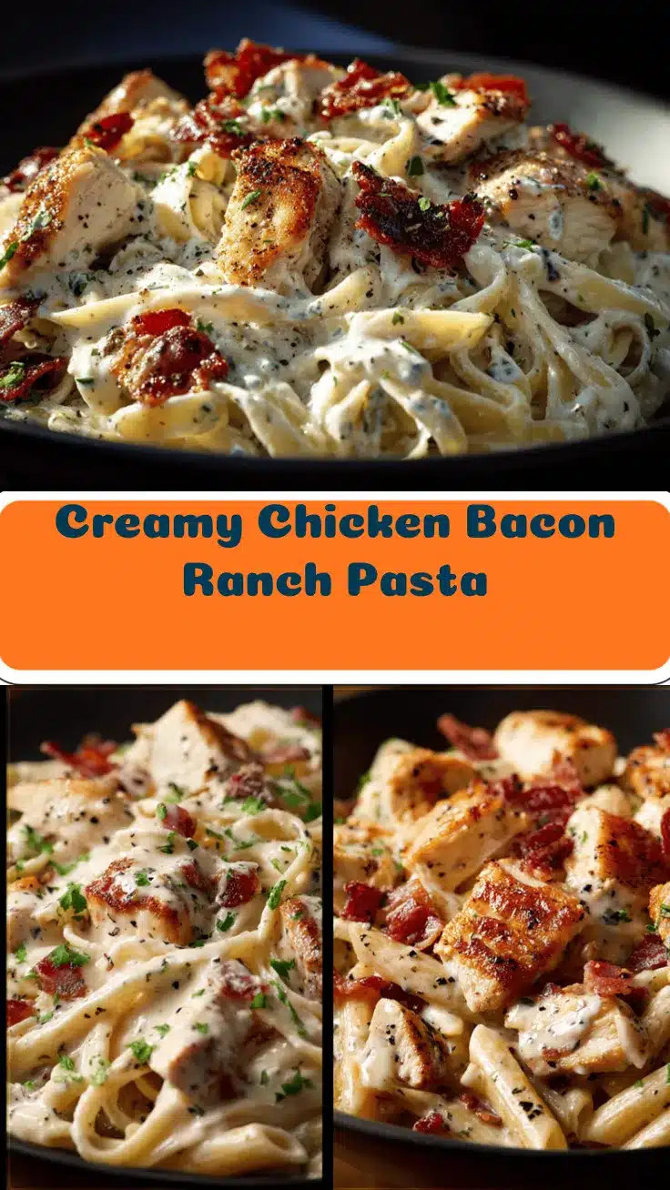 creamy chicken bacon ranch pasta recipe