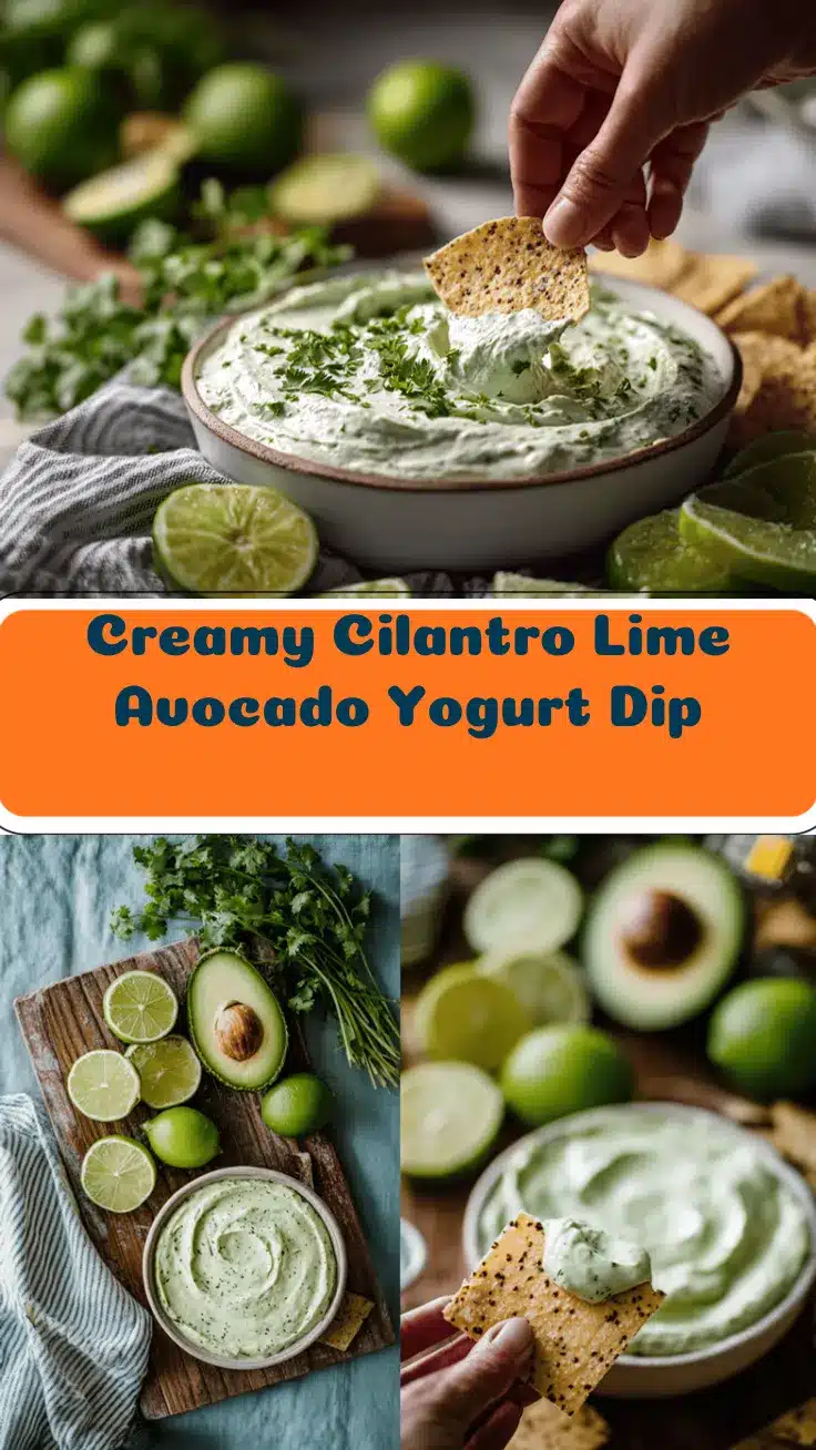 creamy cilantro lime avocado yogurt dip recipe