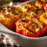 creamy Southwest chicken and bacon stuffed peppers - featured image