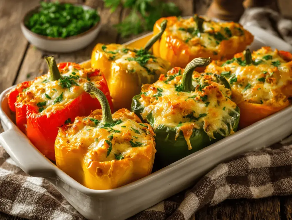 creamy Southwest chicken stuffed peppers - featured image