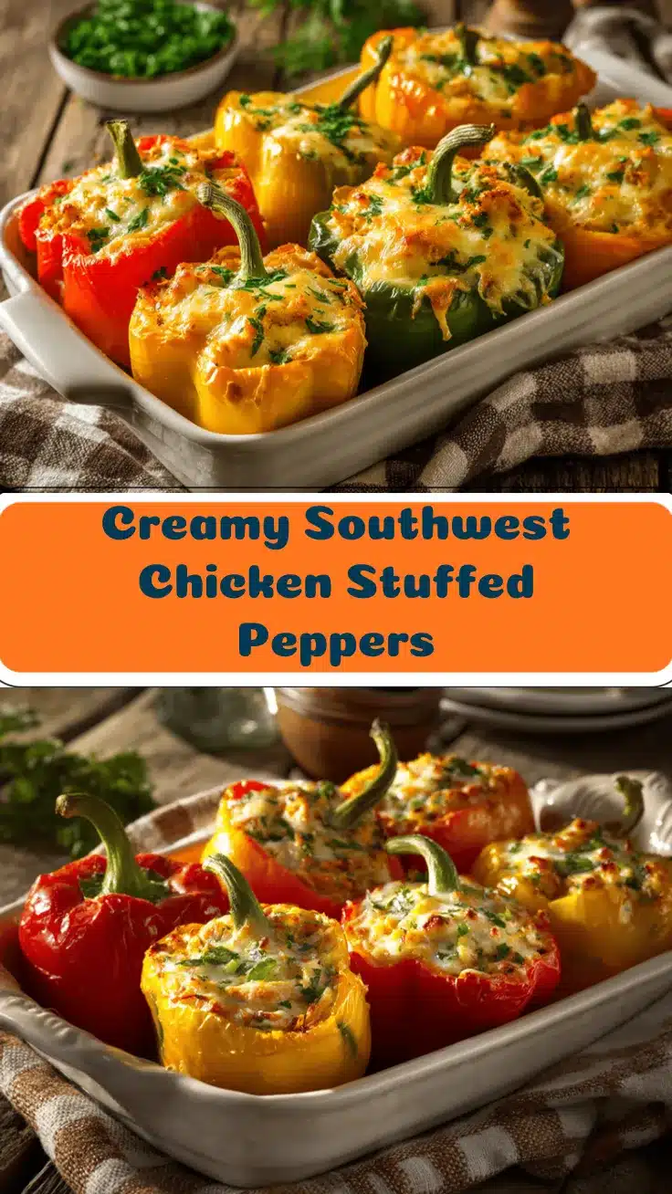 creamy Southwest chicken stuffed peppers recipe