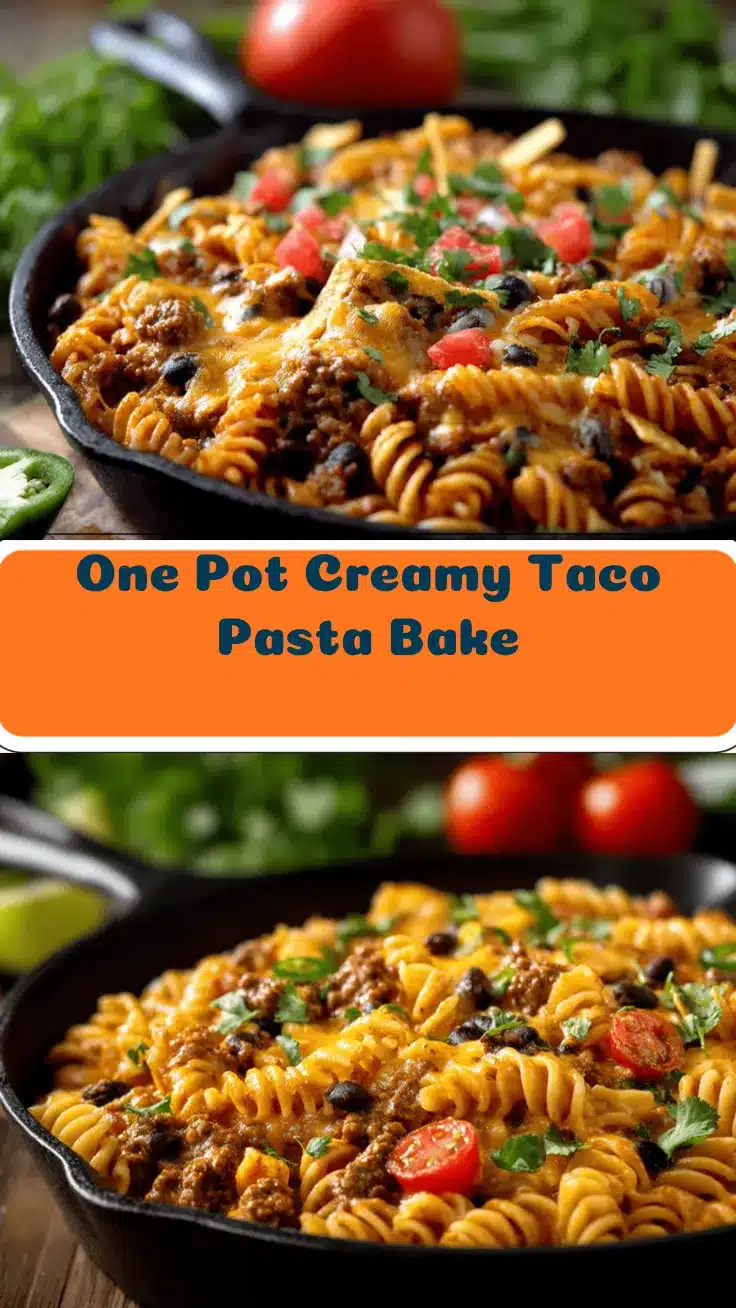 creamy taco pasta bake recipe