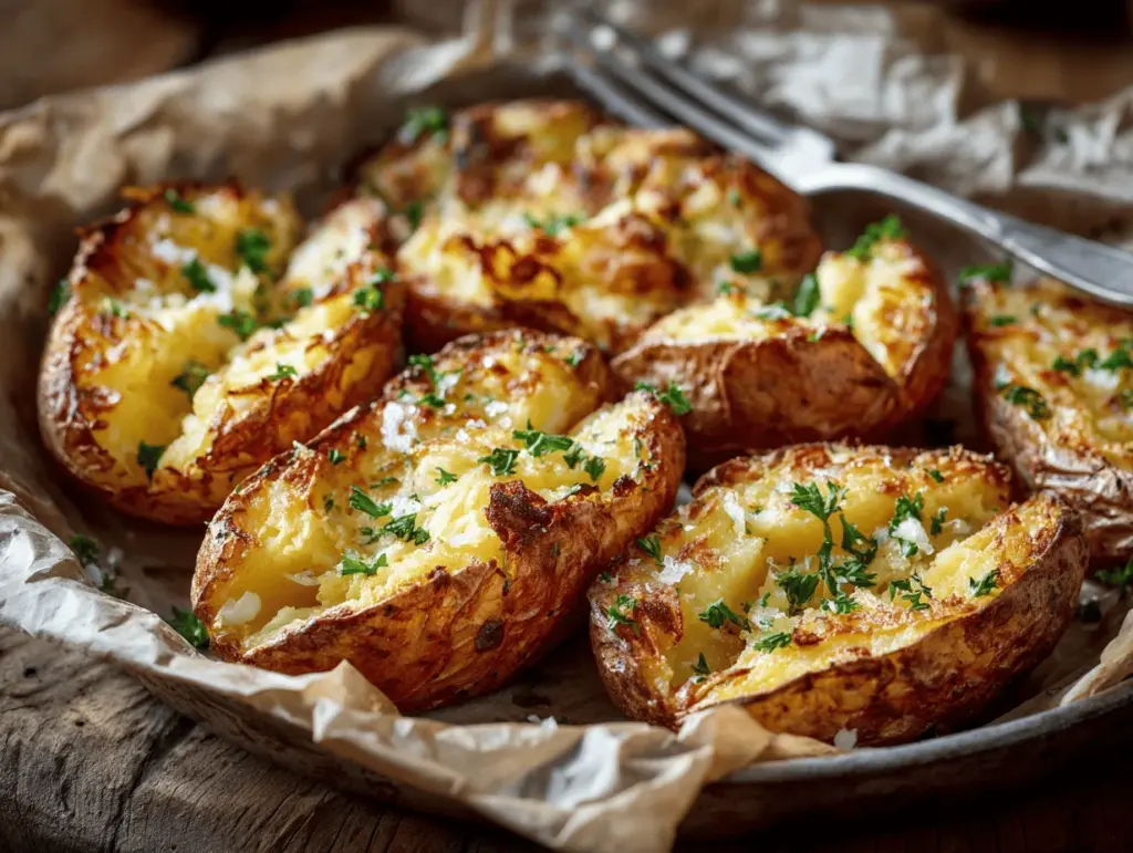 crispy baked potatoes - featured image
