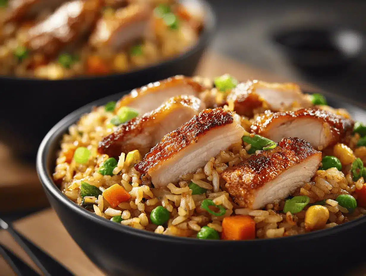 crispy honey garlic chicken fried rice preparation steps