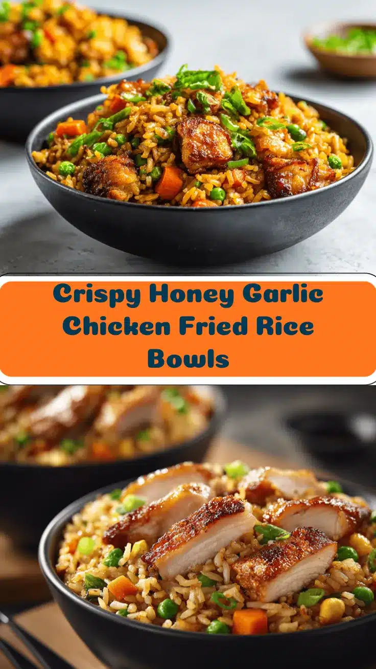 crispy honey garlic chicken fried rice recipe