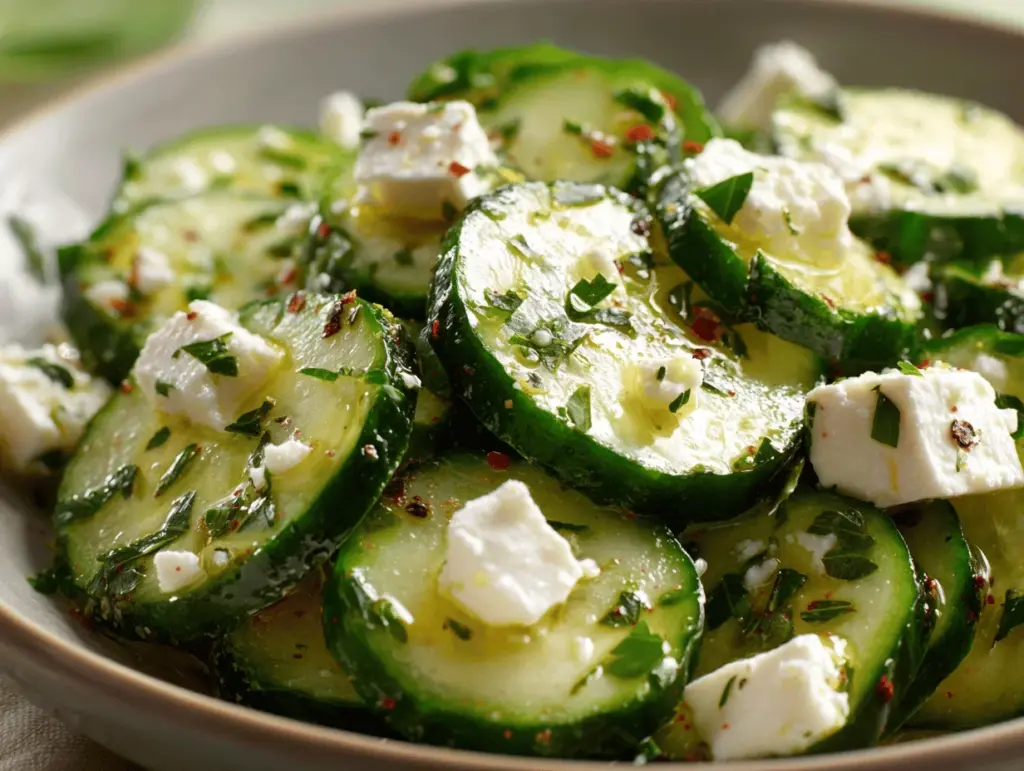cucumber feta salad - featured image