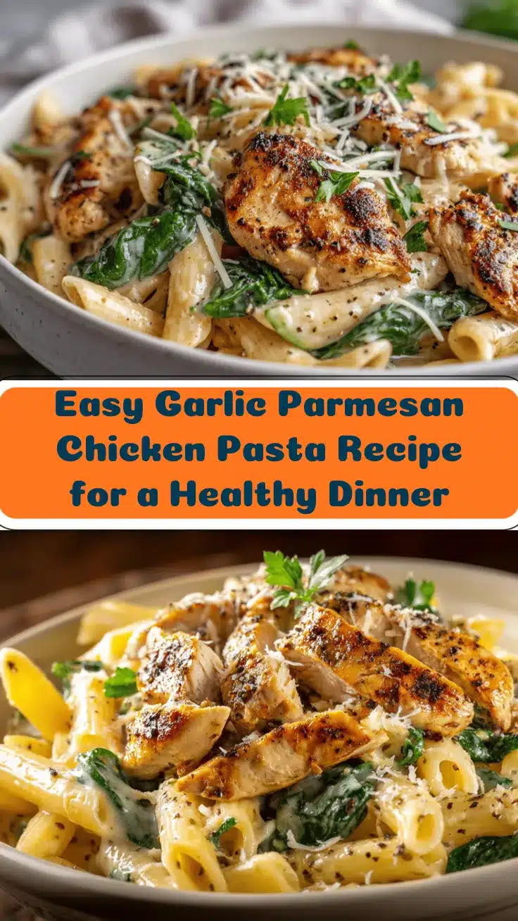 garlic parmesan chicken pasta recipe