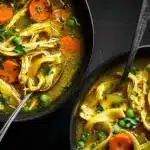 golden turmeric chicken noodle soup - featured image