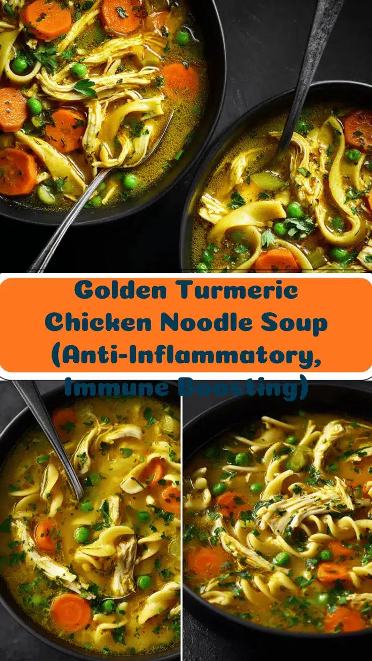 golden turmeric chicken noodle soup recipe
