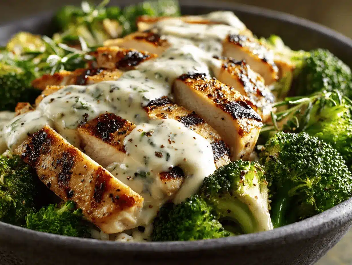 grilled chicken and broccoli bowls preparation steps