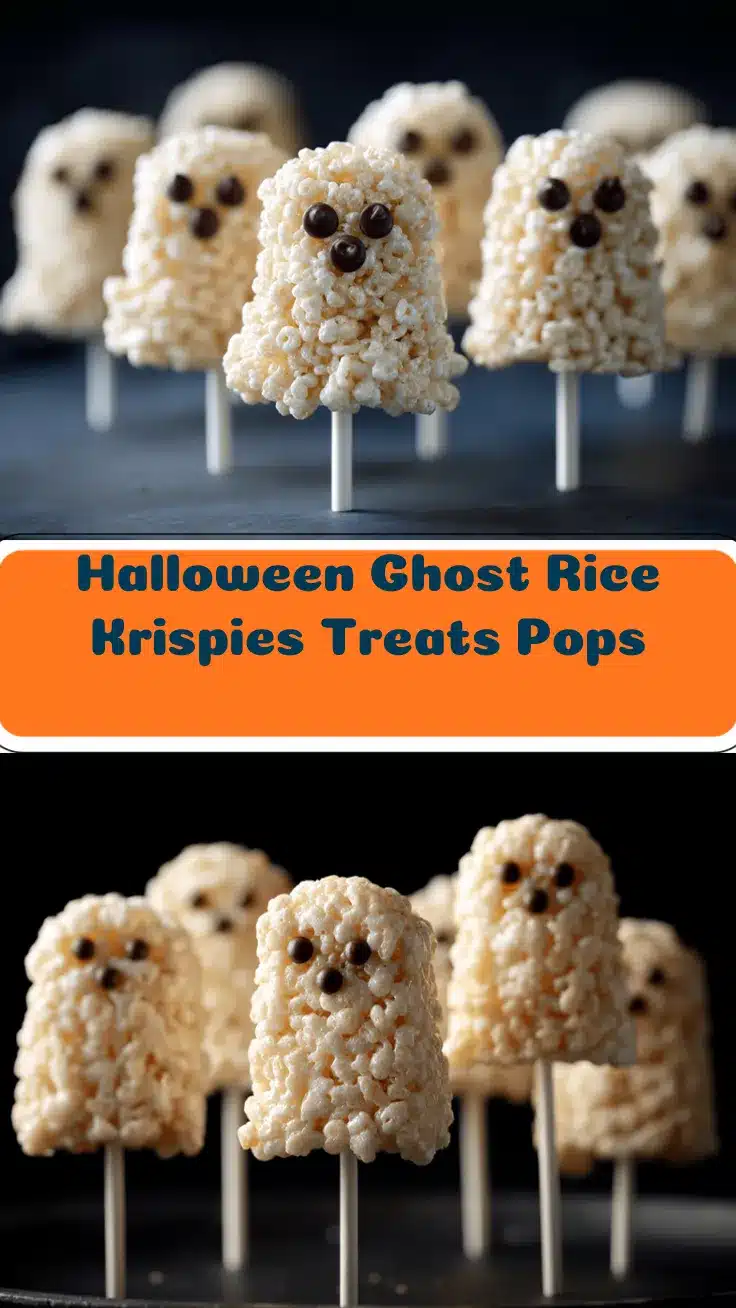 Halloween Ghost Rice Krispies Treats Pops recipe