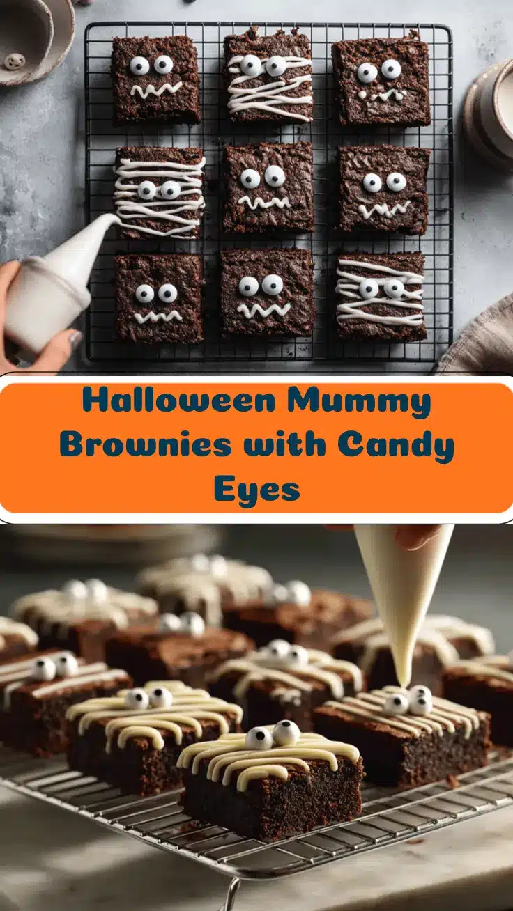 Halloween mummy brownies recipe