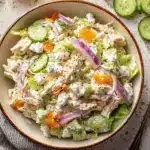 high protein chicken salad with cottage cheese - featured image