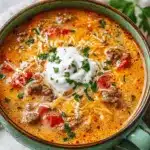 high protein low carb taco soup - featured image