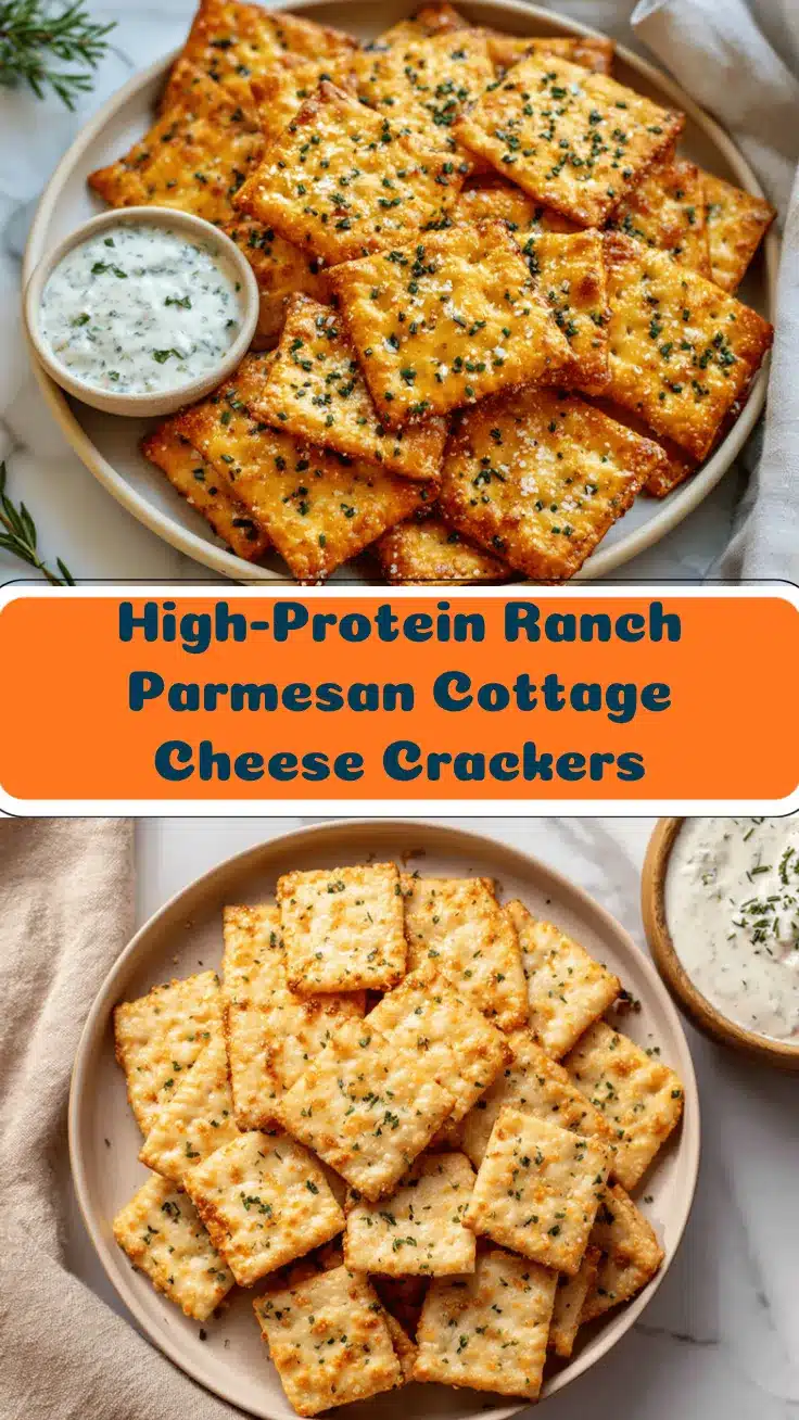 high-protein ranch parmesan cottage cheese crackers recipe
