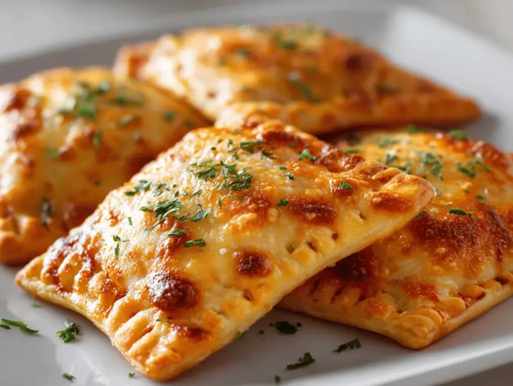 homemade cheesy pizza pockets - featured image