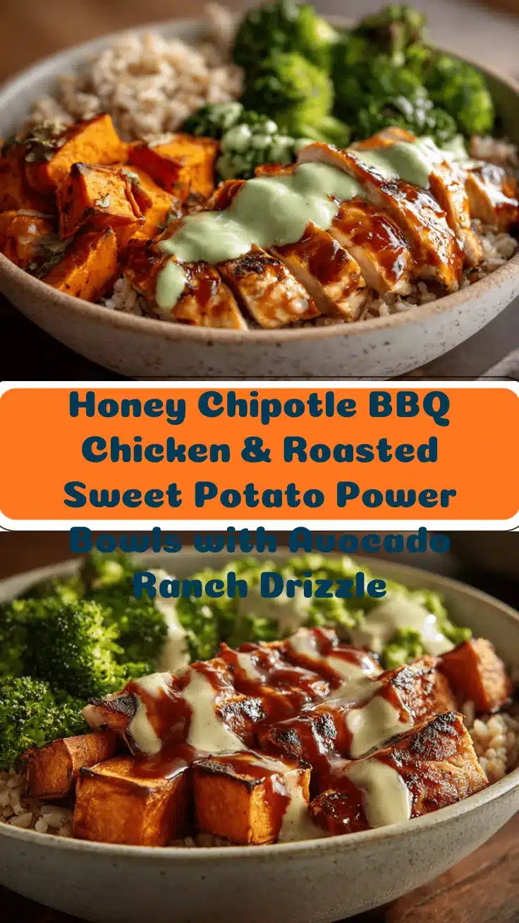 honey chipotle BBQ chicken power bowl recipe