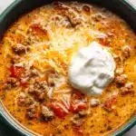 keto taco soup - featured image