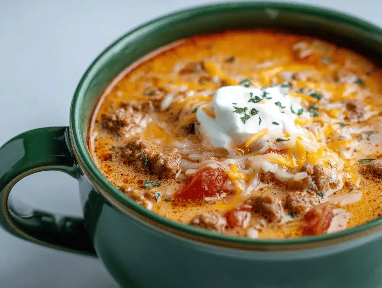 keto taco soup preparation steps