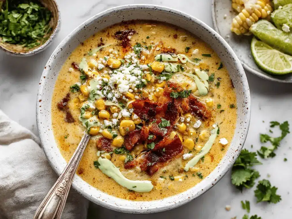 Mexican Street Corn Chicken Chowder - featured image