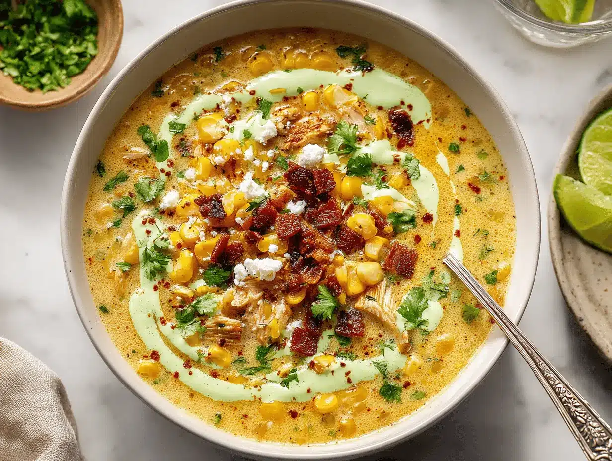 Mexican Street Corn Chicken Chowder preparation steps