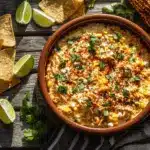 Mexican street corn chicken dip - featured image