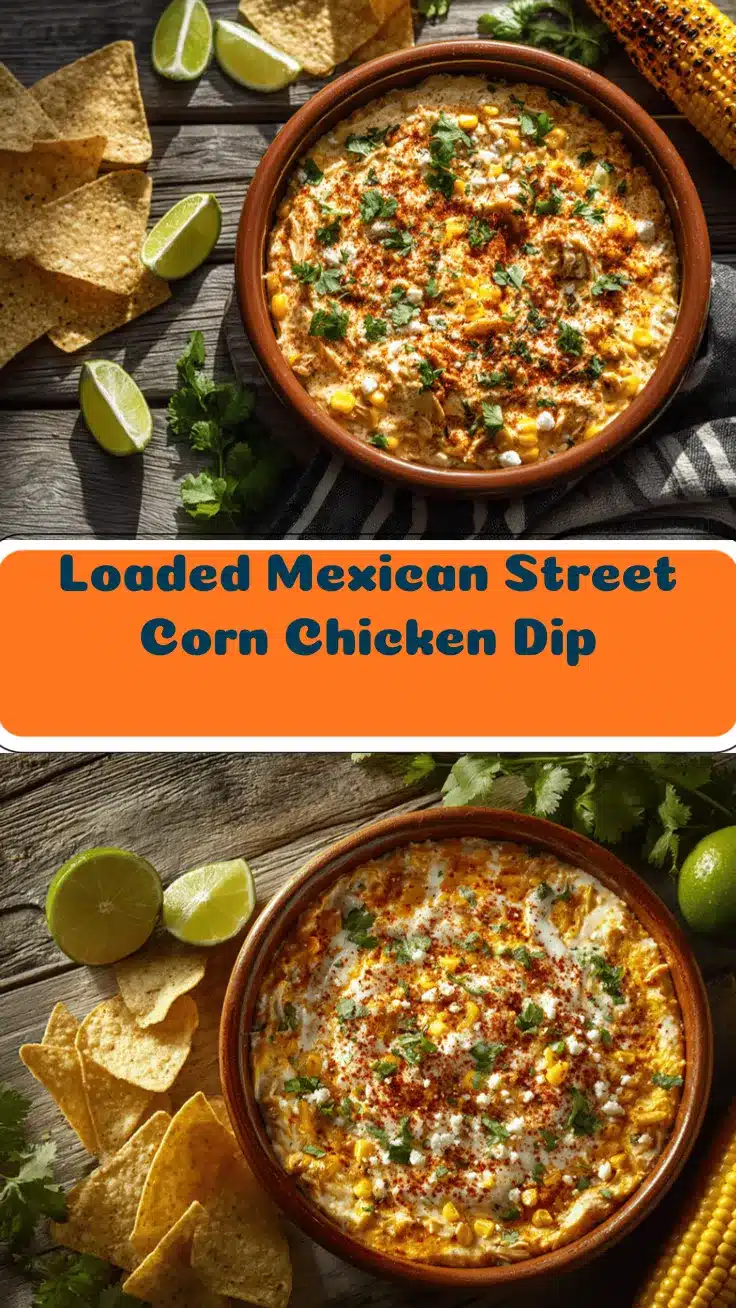 Mexican street corn chicken dip recipe