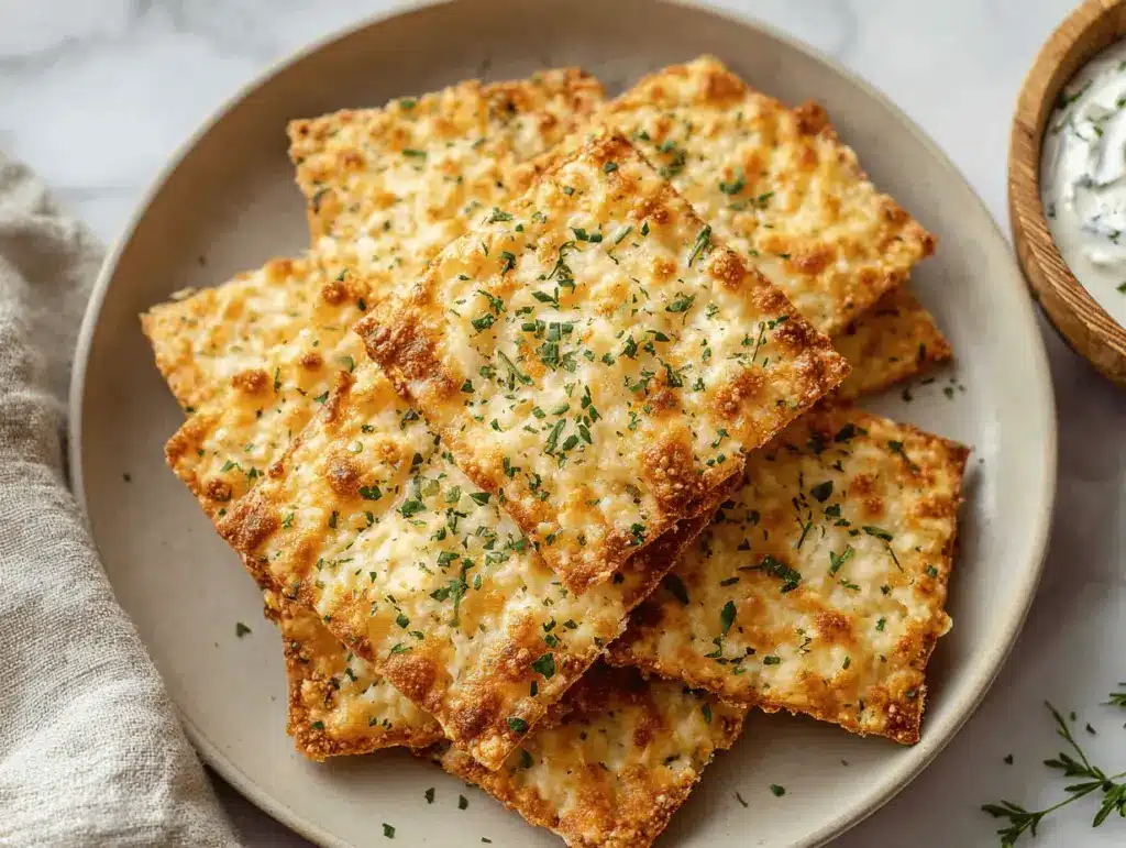 Parmesan cottage cheese crackers - featured image
