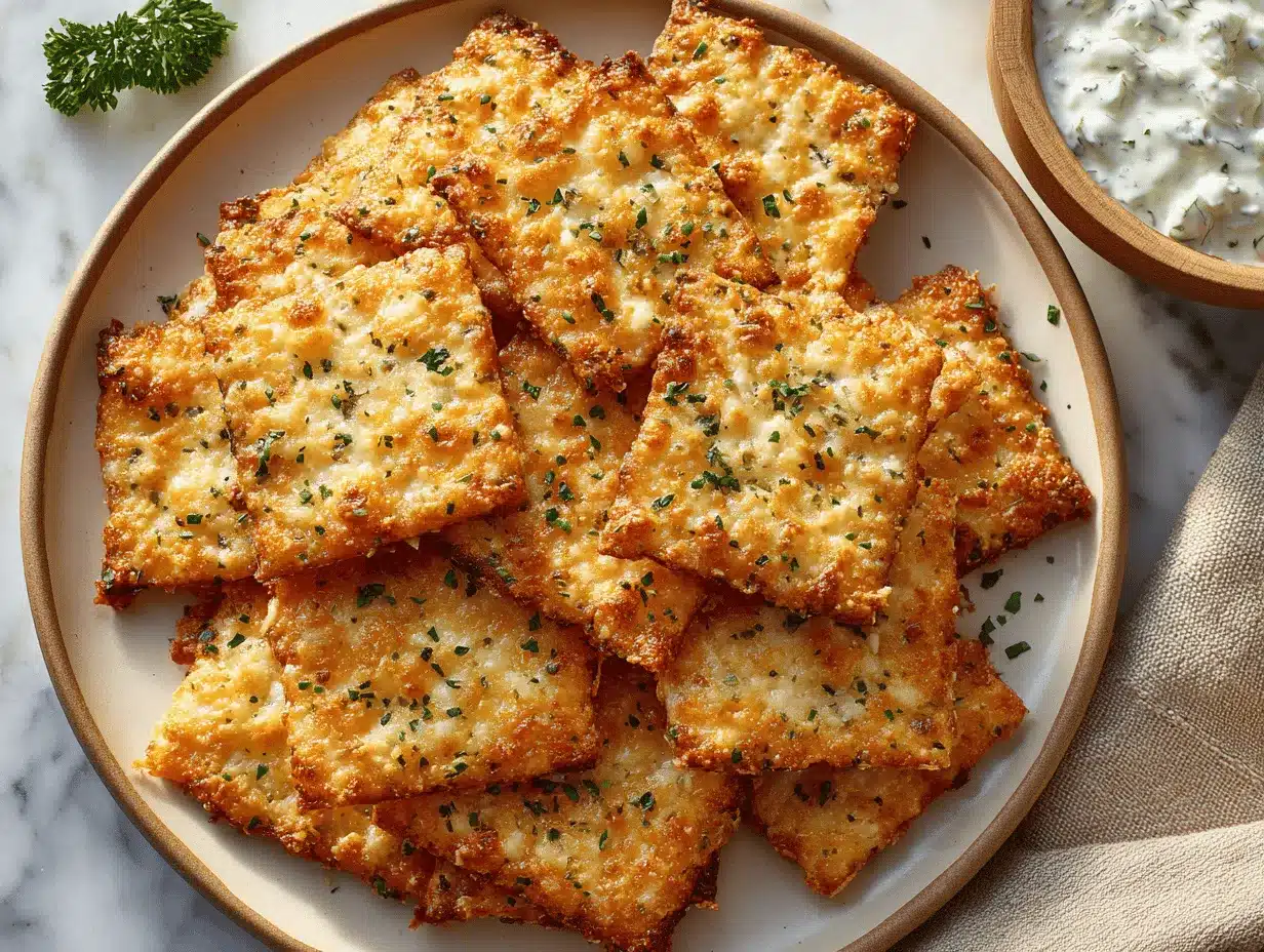 Parmesan cottage cheese crackers preparation steps