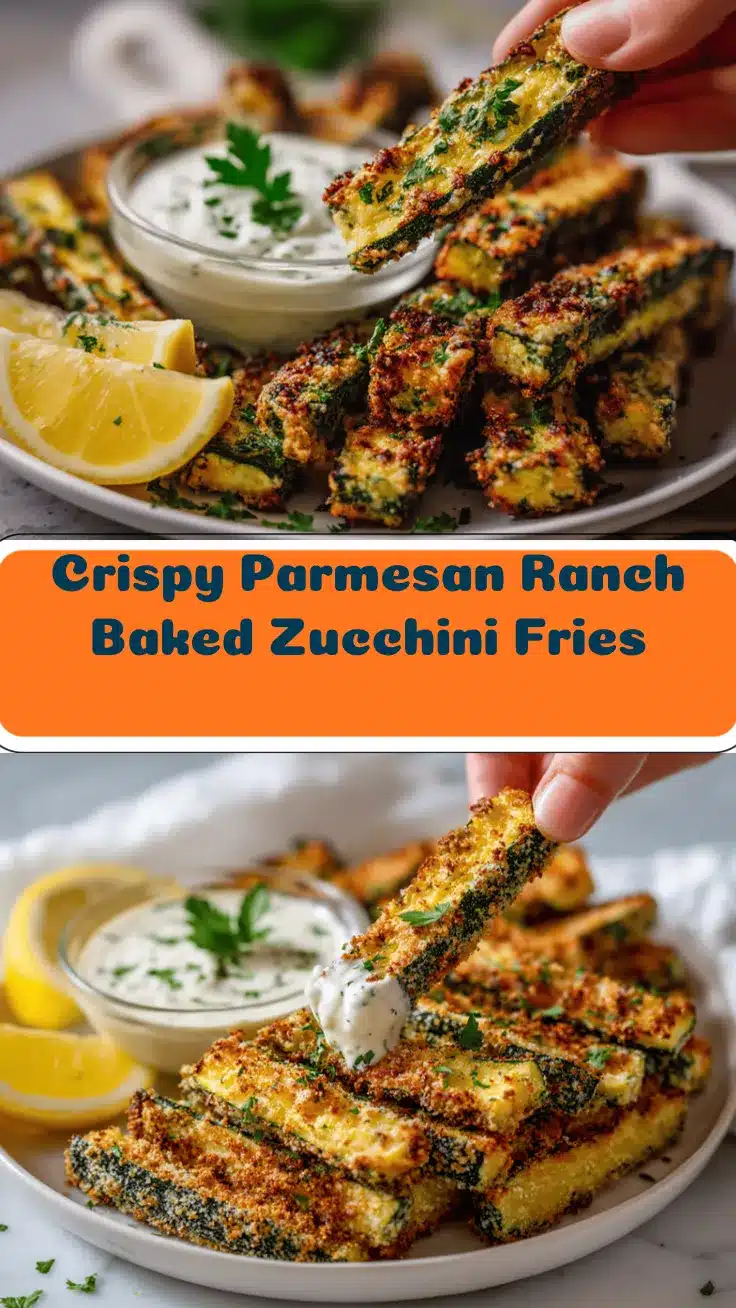 parmesan ranch baked zucchini fries recipe