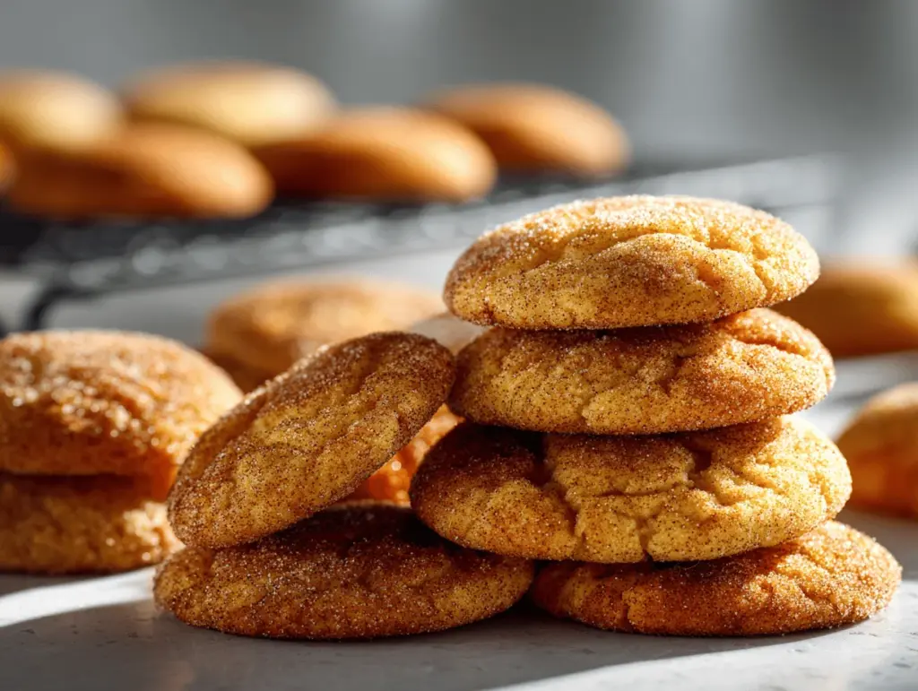 pumpkin snickerdoodle cookies - featured image