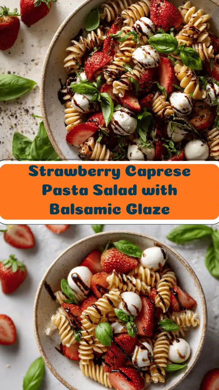 strawberry caprese pasta salad recipe