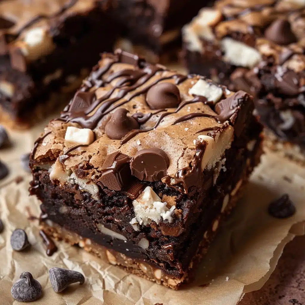 triple chocolate brownie bars - featured image