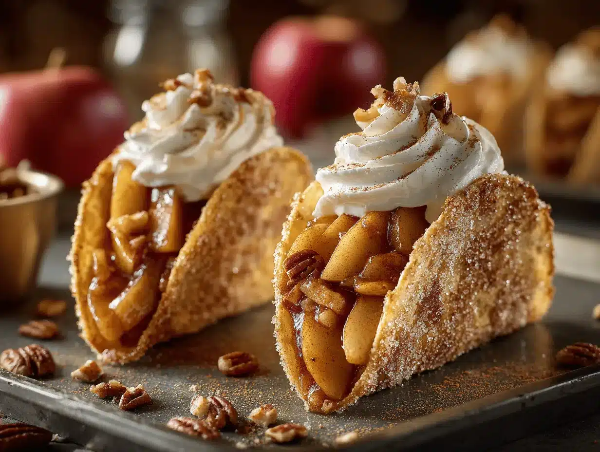 apple pie dessert tacos preparation steps